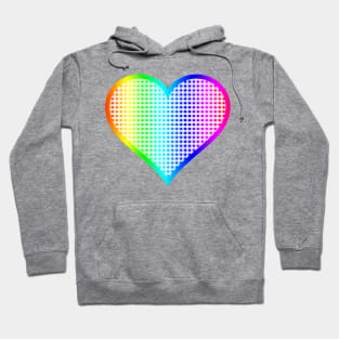 Rainbow Gingham Heart Hoodie